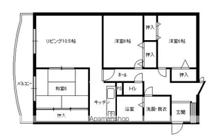 ヴィラ海岸町【6階】の間取り